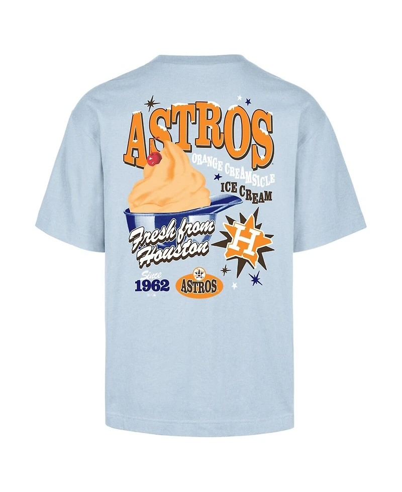 '47 Brand Men's Light Blue Houston Astros Ice Cream Parlor Foundation T-Shirt