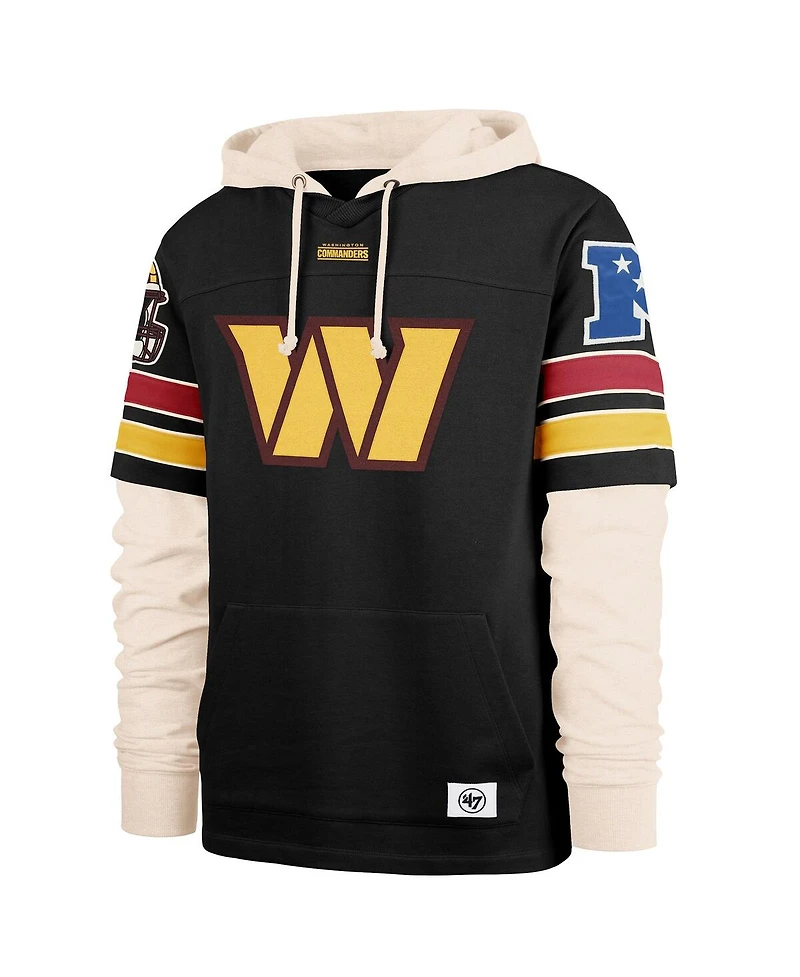 '47 Brand Men's Black Washington Commanders Split Zone Cornerback Duo Hoodie