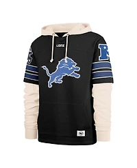 '47 Brand Men's Black Detroit Lions Split Zone Cornerback Duo Hoodie
