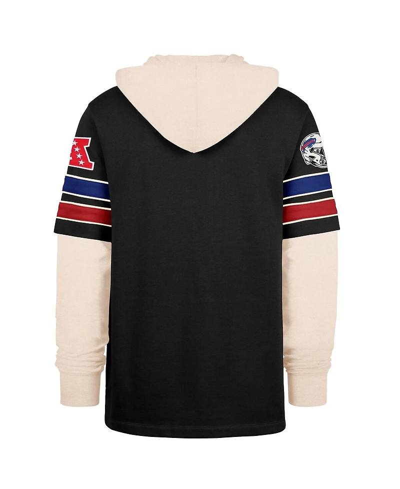 '47 Brand Men's Black Buffalo Bills Split Zone Cornerback Duo Hoodie