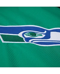 Mitchell & Ness Men's Green/Royal Seattle Seahawks Tie Breaker Vintage Logo Lightweight Anorak Half-Zip Windbreaker