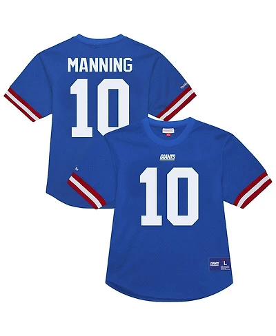 Mitchell & Ness Men's Eli Manning Royal New York Giants Retired Player Name Number Mesh Top