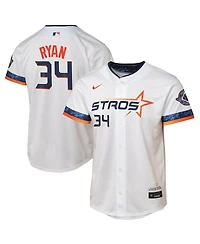 Nike Big Boys and Girls Nolan Ryan White Houston Astros 2025 City Connect Limited Player Jersey