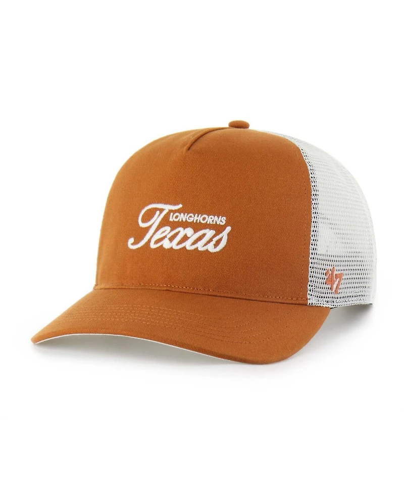 '47 Brand Men's and Women's Burnt Orange Texas Longhorns Contemporary Basics Foundation Trucker Hitch Adjustable Hat