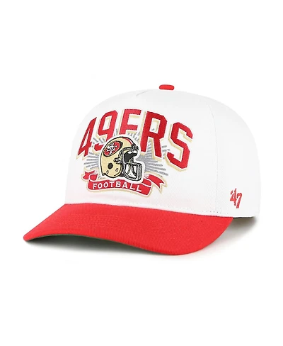 '47 Brand Big Boys and Girls White/Scarlet San Francisco 49ers Prime Play Hitch Adjustable Hat