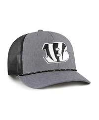 '47 Brand Men's Heather Charcoal Cincinnati Bengals Carbon Rope Trucker Adjustable Hat