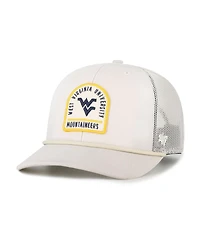 '47 Brand Men's and Women's Cream West Virginia Mountaineers Core Inline Gravestone Adjustable Trucker Hat
