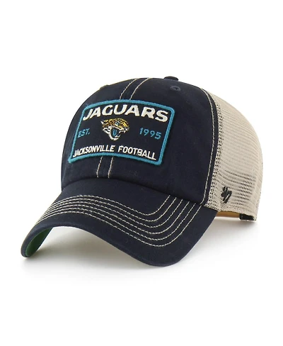 '47 Brand Men's Black Jacksonville Jaguars Wabash Trucker Clean Up Adjustable Hat