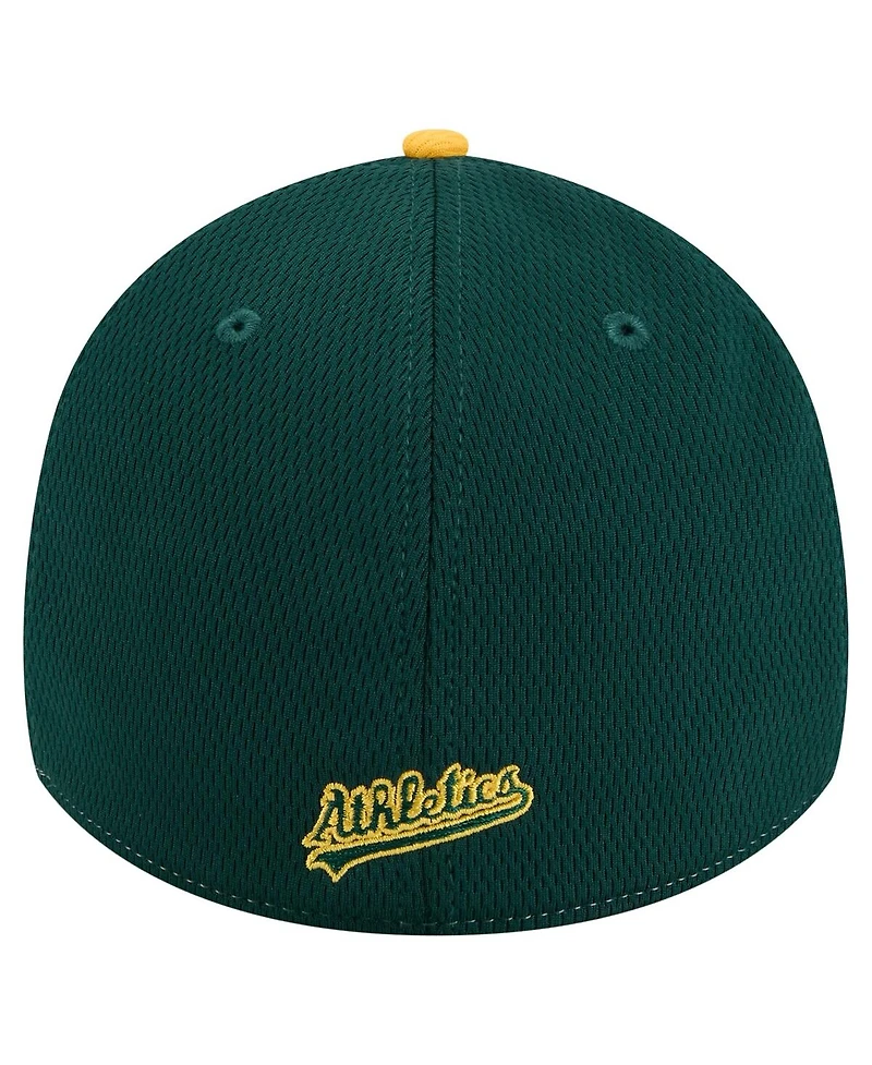 New Era Men's Dark Green/Gold Athletics 2025 Mlb Clubhouse 39THIRTY Flex Hat