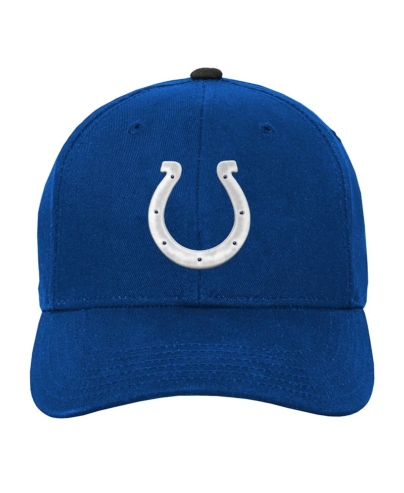 Outerstuff Big Boys and Girls Royal Indianapolis Colts Team Pre-Curved Adjustable Hat