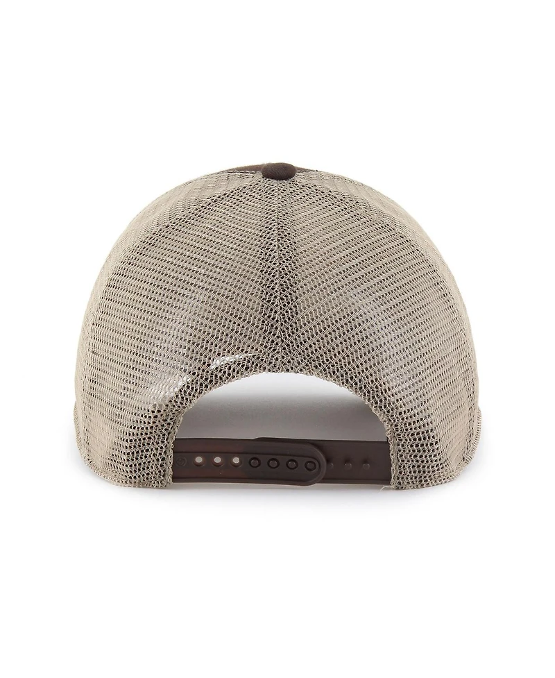 '47 Brand Men's Brown/Natural Cleveland Browns Flagship Mvp Trucker Adjustable Hat