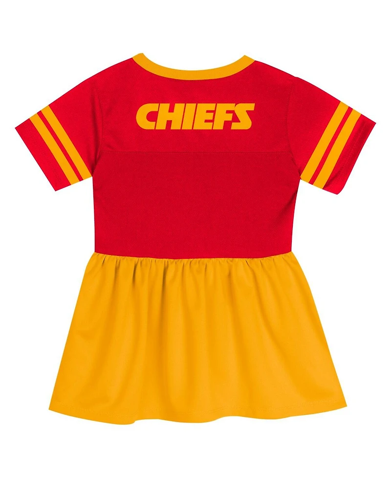 Outerstuff Girls Toddler Red Kansas City Chiefs Stadium Lights Fashion Jersey Dress