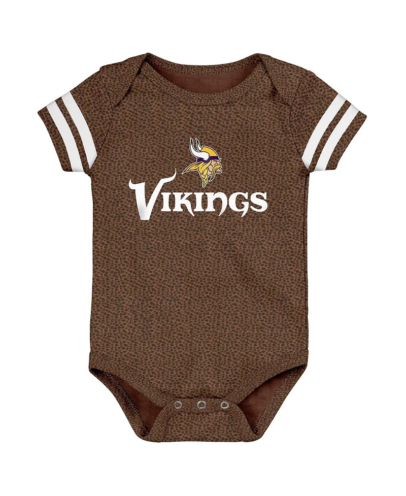 Outerstuff Baby Boys and Girls Brown Minnesota Vikings Playmaker Bodysuit