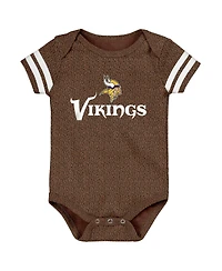 Outerstuff Baby Boys and Girls Brown Minnesota Vikings Playmaker Bodysuit