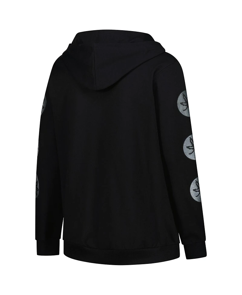 Fanatics Women's Black Ohio State Buckeyes Plus Sleeve Hit Pullover Hoodie
