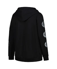Fanatics Women's Black Ohio State Buckeyes Plus Sleeve Hit Pullover Hoodie