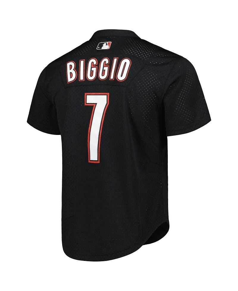 Mitchell & Ness Men's Profile Craig Biggio Black Houston Astros Big Tall Cooperstown Collection Mesh Batting Practice Jersey