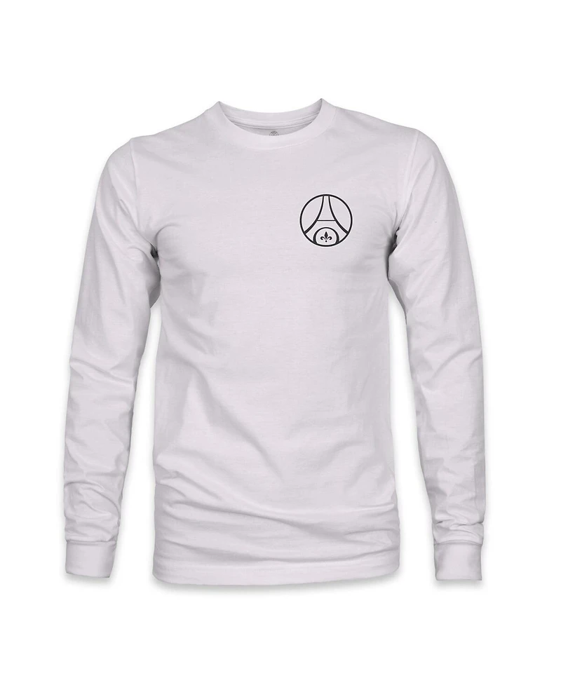 1863FC Men's Gray Paris Saint-Germain Back Team Arch Long Sleeve T-Shirt