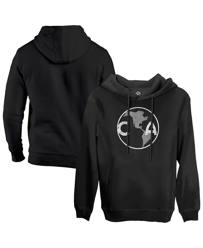1863FC Men's Black Club America Retro Badge Pullover Hoodie
