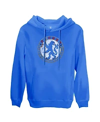 1863FC Men's Blue Chelsea Retro Color Badge Fleece Pullover Hoodie