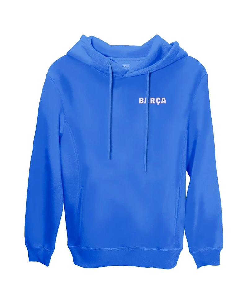 1863FC Men's Blue Barcelona Wordmark Fleece Pullover Hoodie