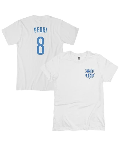1863FC Men's Pedri White Barcelona Player T-Shirt