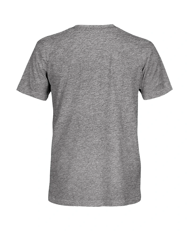 1863FC Men's Heather Gray Manchester City Four-Time Consecutive Premier League Champions Lockup Retro Tri-Blend T-Shirt