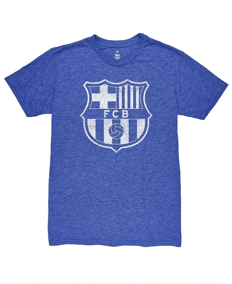 1863FC Men's Lamine Yamal Heather Royal Barcelona Player Name Number Twisted Tri-Blend Slub T-Shirt