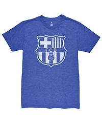 1863FC Men's Lamine Yamal Heather Royal Barcelona Player Name Number Twisted Tri-Blend Slub T-Shirt