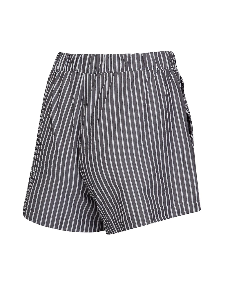 Concepts Sport Women's 2-Pack Charcoal Pittsburgh Steelers Stripes and Solids Boxer Shorts Set