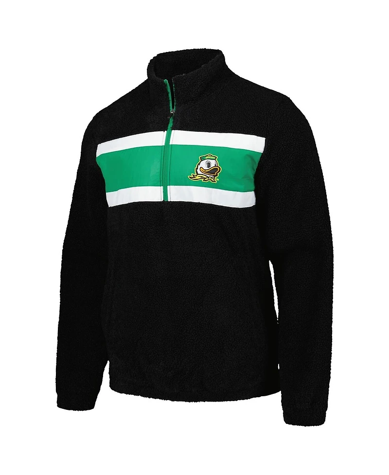 G-iii Sports by Carl Banks Men's Black Oregon Ducks Pinch Runner Half-Zip Hoodie