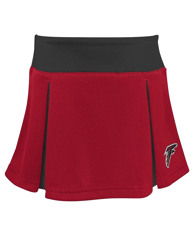Outerstuff Girls Preschool 2-Piece Red Atlanta Falcons Spirit Cheerleader Set with Bloomers