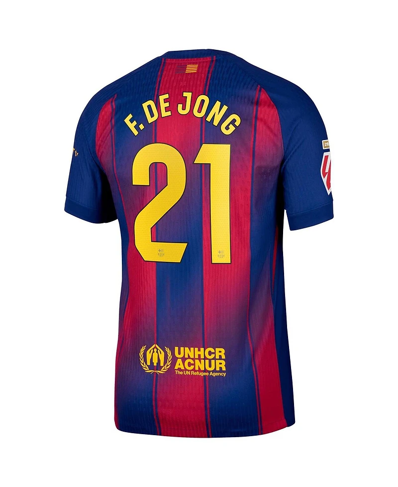 Nike Men's Frenkie de Jong Navy Barcelona 2025/26 Home Authentic Player Jersey