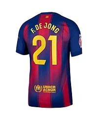 Nike Men's Frenkie de Jong Navy Barcelona 2025/26 Home Authentic Player Jersey
