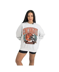Gameday Couture Women's Gray Cincinnati Bengals Heritage Premium Fleece Pullover Sweatshirt