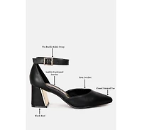 Myla Faux Leather Metallic Sling Heeled Sandals Women