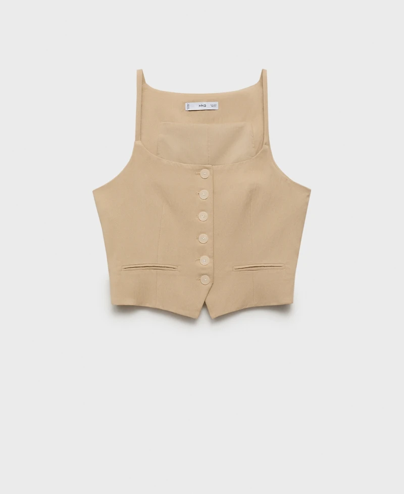 Mango Women's Lyocell Suit Vest