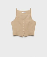 Mango Women's Lyocell Suit Vest