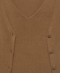 Mango Women's Mixed Ribbed Sweater