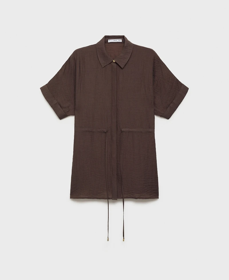 Mango Women's Adjustable Waist Lyocell Shirt