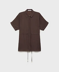 Mango Women's Adjustable Waist Lyocell Shirt