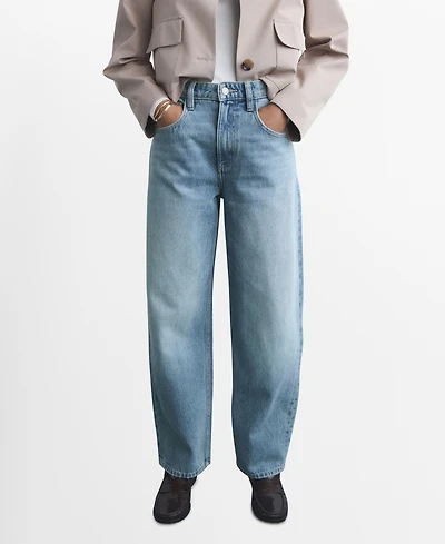 Mango Women's High-Rise Balloon Jeans
