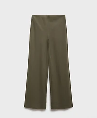 Mango Women's Elastic Waist Straight-Fit Pants