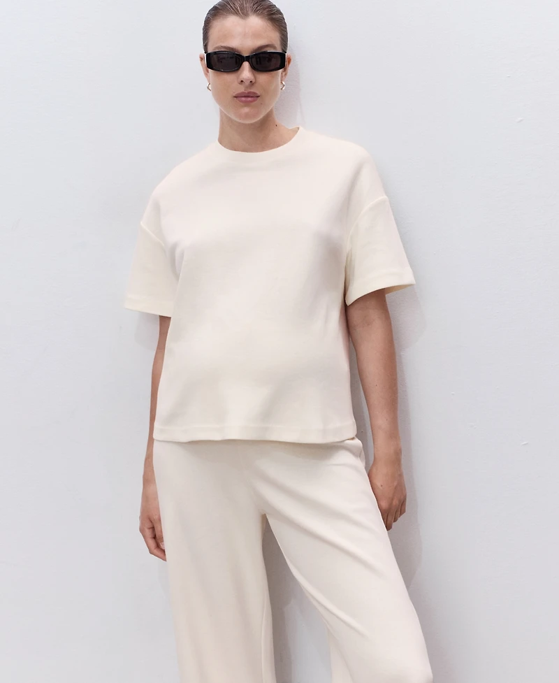 Mango Women's Straight Cotton Maternity Pants