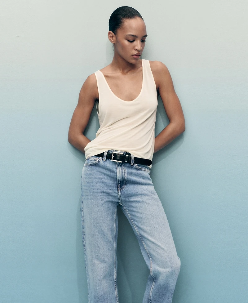 Mango Women's Matilda Medium-Rise Straight-Fit Jeans