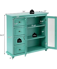 Buffet Sideboard Table Kitchen Storage Cabinet with Drawers and Doors