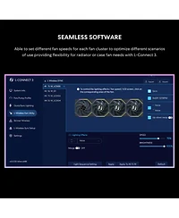 Lian-Li Uni Fan Tl Wireless 120mm Argb Case Fan with Controller, White, 3-Pack