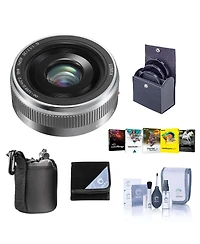 Panasonic Lumix G 20mm f/1.7 Ii Aspherical Lens for Micro Four Thirds, Silver, Bundle with 46mm Filter Kit, Lens Case, Lens Wrap, Cleaning Kit, Softwa