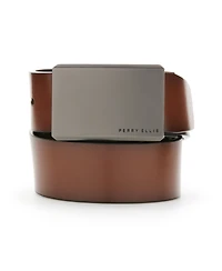 Perry Ellis Portfolio Men's Plaque Reversible Belt