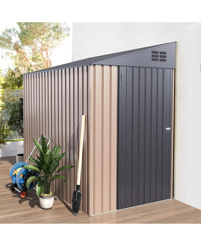 Aecojoy 4'x7' Lean to Shed Outdoor Storage